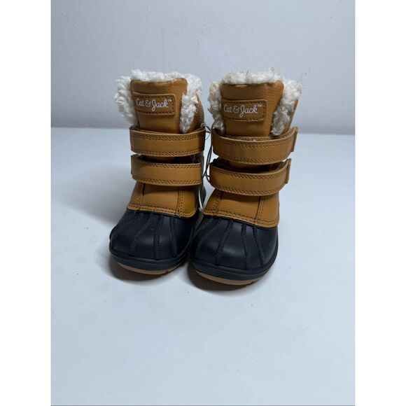 NWOT Cat & Jack Toddler Denver Winter Boots Cognac Size 7 See Description - Picture 1 of 9